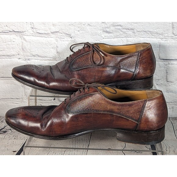 Magnanni 23272 Laredo Whole Cut Oxfords, Cognac Brown Leather Size 15 M main image 3
